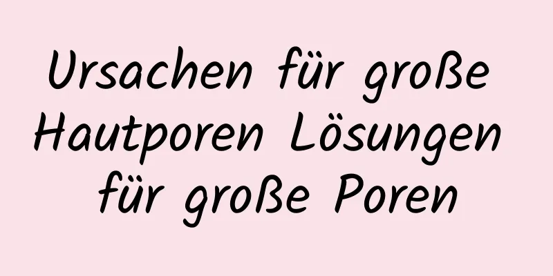 Ursachen für große Hautporen Lösungen für große Poren