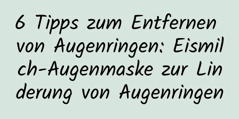 6 Tipps zum Entfernen von Augenringen: Eismilch-Augenmaske zur Linderung von Augenringen