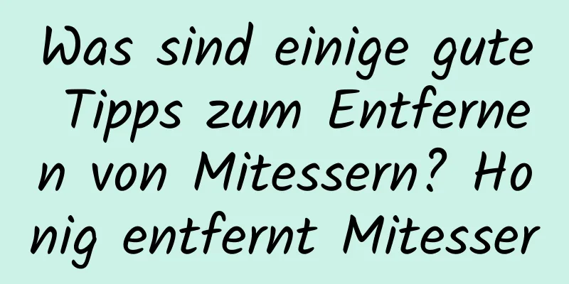 Was sind einige gute Tipps zum Entfernen von Mitessern? Honig entfernt Mitesser