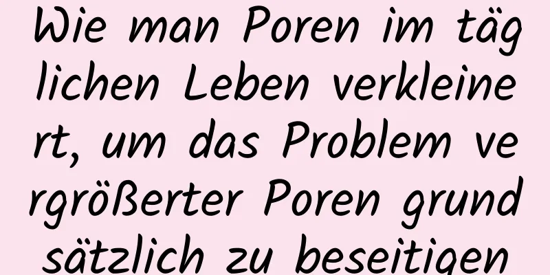 Wie man Poren im täglichen Leben verkleinert, um das Problem vergrößerter Poren grundsätzlich zu beseitigen
