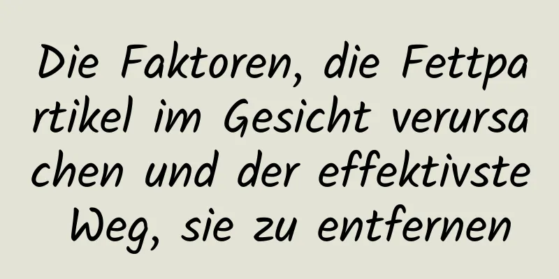 Die Faktoren, die Fettpartikel im Gesicht verursachen und der effektivste Weg, sie zu entfernen
