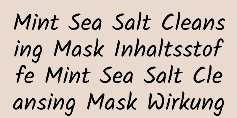 Mint Sea Salt Cleansing Mask Inhaltsstoffe Mint Sea Salt Cleansing Mask Wirkung