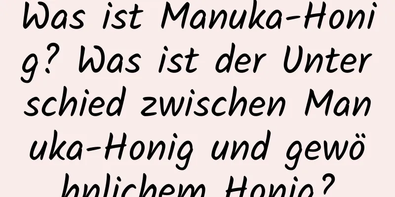 Was ist Manuka-Honig? Was ist der Unterschied zwischen Manuka-Honig und gewöhnlichem Honig?