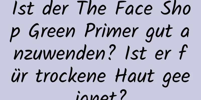 Ist der The Face Shop Green Primer gut anzuwenden? Ist er für trockene Haut geeignet?