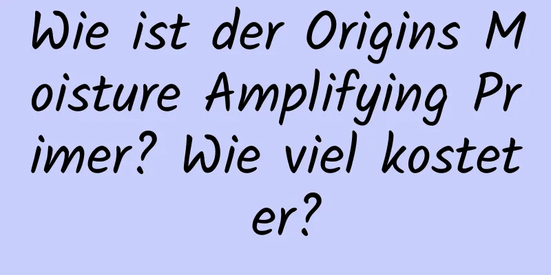 Wie ist der Origins Moisture Amplifying Primer? Wie viel kostet er?