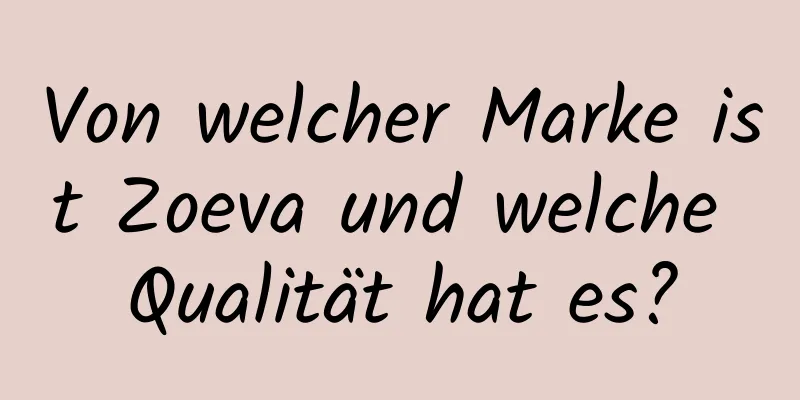 Von welcher Marke ist Zoeva und welche Qualität hat es?