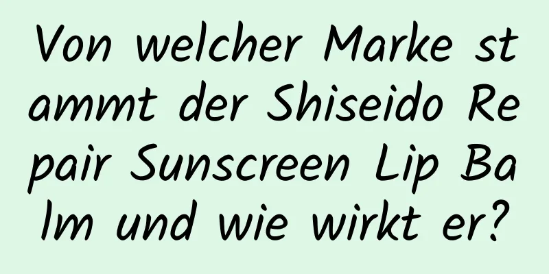Von welcher Marke stammt der Shiseido Repair Sunscreen Lip Balm und wie wirkt er?
