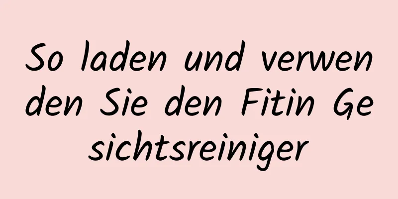 So laden und verwenden Sie den Fitin Gesichtsreiniger
