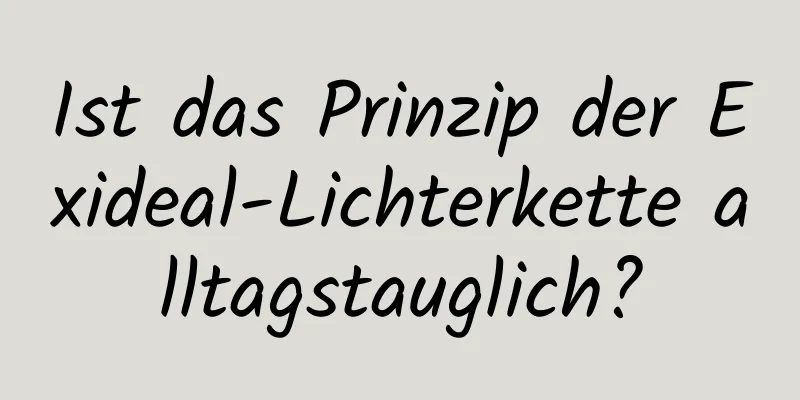 Ist das Prinzip der Exideal-Lichterkette alltagstauglich?