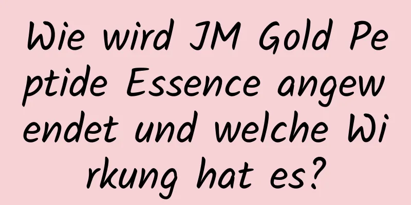 Wie wird JM Gold Peptide Essence angewendet und welche Wirkung hat es?