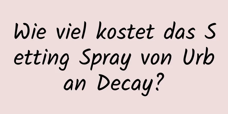 Wie viel kostet das Setting Spray von Urban Decay?