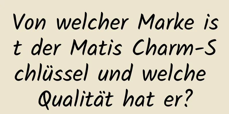 Von welcher Marke ist der Matis Charm-Schlüssel und welche Qualität hat er?
