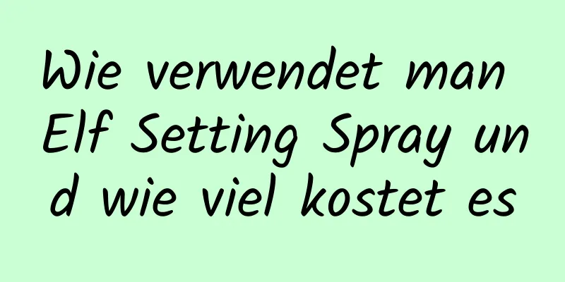 Wie verwendet man Elf Setting Spray und wie viel kostet es