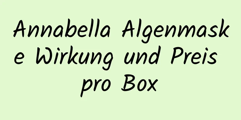 Annabella Algenmaske Wirkung und Preis pro Box