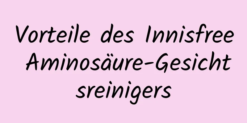 Vorteile des Innisfree Aminosäure-Gesichtsreinigers