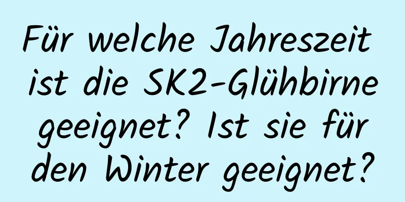 Für welche Jahreszeit ist die SK2-Glühbirne geeignet? Ist sie für den Winter geeignet?