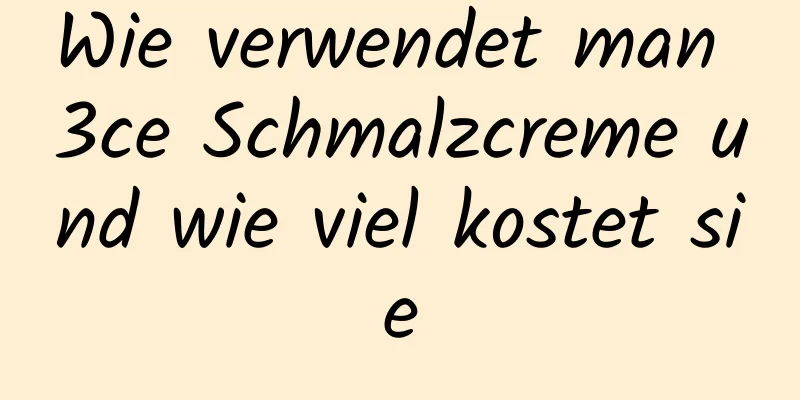 Wie verwendet man 3ce Schmalzcreme und wie viel kostet sie