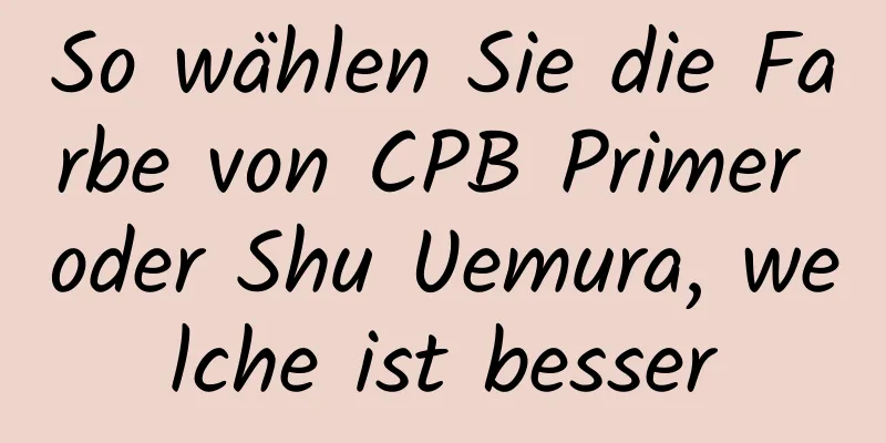 So wählen Sie die Farbe von CPB Primer oder Shu Uemura, welche ist besser