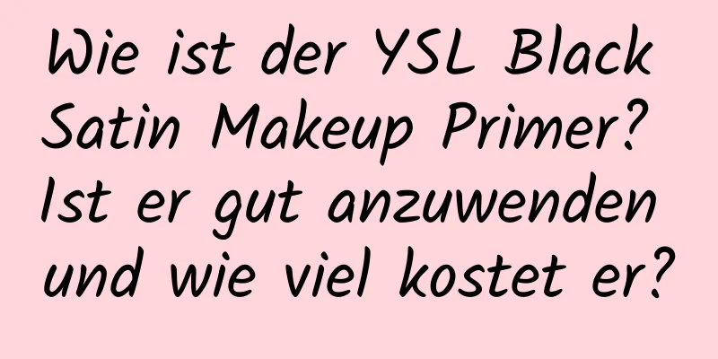 Wie ist der YSL Black Satin Makeup Primer? Ist er gut anzuwenden und wie viel kostet er?