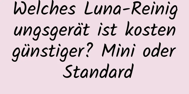 Welches Luna-Reinigungsgerät ist kostengünstiger? Mini oder Standard