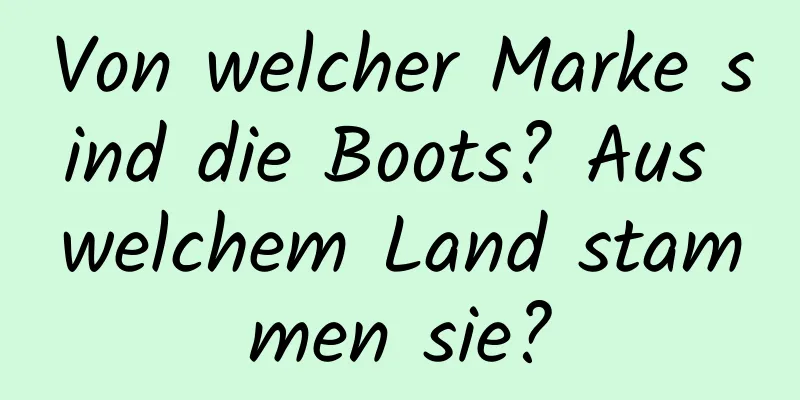 Von welcher Marke sind die Boots? Aus welchem ​​Land stammen sie?