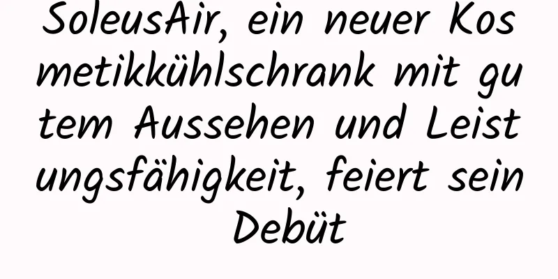 SoleusAir, ein neuer Kosmetikkühlschrank mit gutem Aussehen und Leistungsfähigkeit, feiert sein Debüt