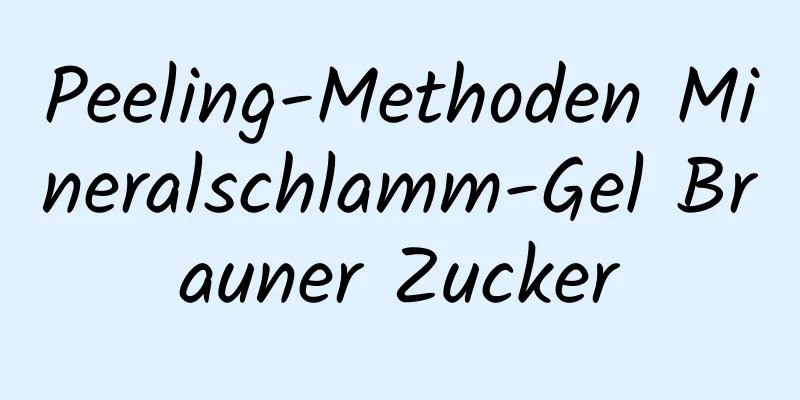 Peeling-Methoden Mineralschlamm-Gel Brauner Zucker