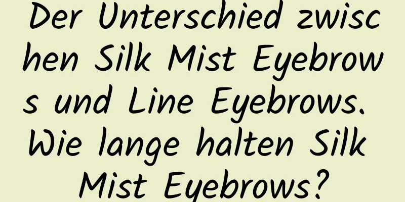 Der Unterschied zwischen Silk Mist Eyebrows und Line Eyebrows. Wie lange halten Silk Mist Eyebrows?