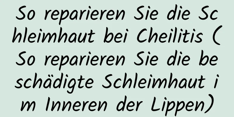 So reparieren Sie die Schleimhaut bei Cheilitis (So reparieren Sie die beschädigte Schleimhaut im Inneren der Lippen)