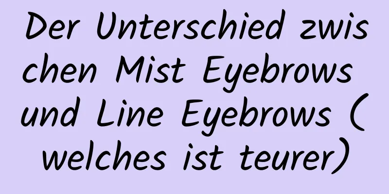 Der Unterschied zwischen Mist Eyebrows und Line Eyebrows (welches ist teurer)