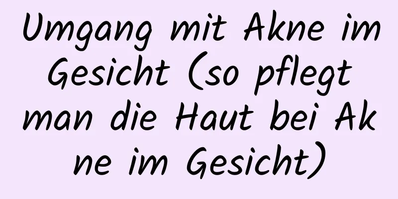 Umgang mit Akne im Gesicht (so pflegt man die Haut bei Akne im Gesicht)
