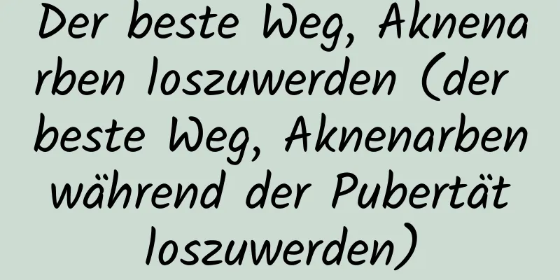 Der beste Weg, Aknenarben loszuwerden (der beste Weg, Aknenarben während der Pubertät loszuwerden)