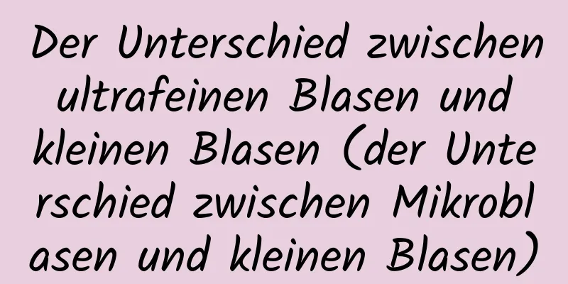 Der Unterschied zwischen ultrafeinen Blasen und kleinen Blasen (der Unterschied zwischen Mikroblasen und kleinen Blasen)