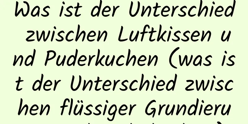 Was ist der Unterschied zwischen Luftkissen und Puderkuchen (was ist der Unterschied zwischen flüssiger Grundierung und Puderkuchen)