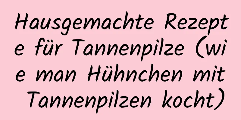 Hausgemachte Rezepte für Tannenpilze (wie man Hühnchen mit Tannenpilzen kocht)