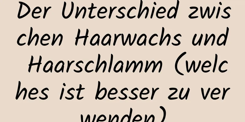 Der Unterschied zwischen Haarwachs und Haarschlamm (welches ist besser zu verwenden)