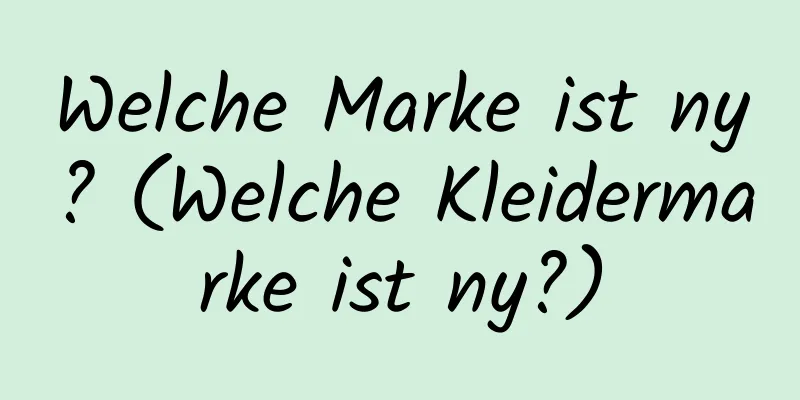 Welche Marke ist ny? (Welche Kleidermarke ist ny?)