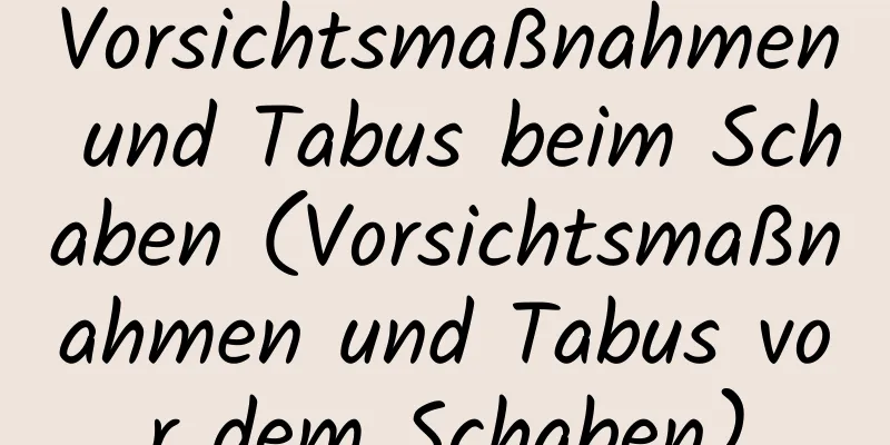 Vorsichtsmaßnahmen und Tabus beim Schaben (Vorsichtsmaßnahmen und Tabus vor dem Schaben)