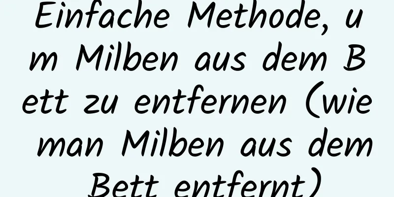 Einfache Methode, um Milben aus dem Bett zu entfernen (wie man Milben aus dem Bett entfernt)