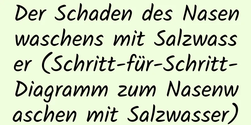 Der Schaden des Nasenwaschens mit Salzwasser (Schritt-für-Schritt-Diagramm zum Nasenwaschen mit Salzwasser)