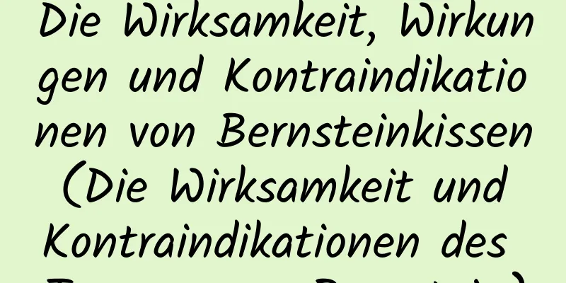 Die Wirksamkeit, Wirkungen und Kontraindikationen von Bernsteinkissen (Die Wirksamkeit und Kontraindikationen des Tragens von Bernstein)