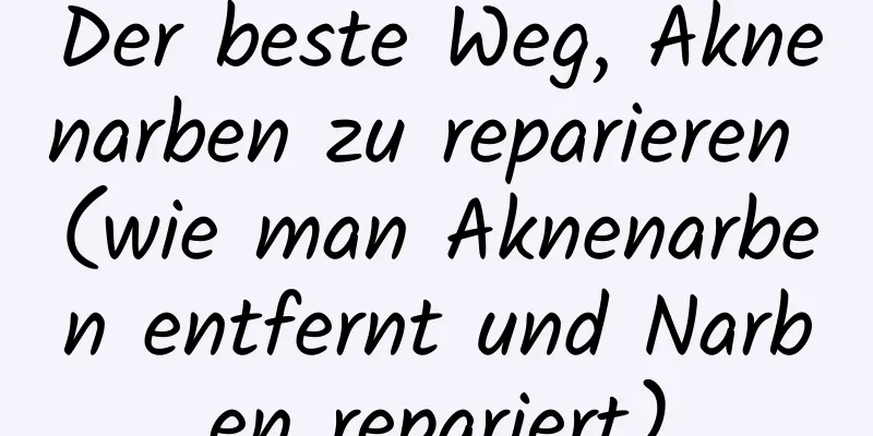 Der beste Weg, Aknenarben zu reparieren (wie man Aknenarben entfernt und Narben repariert)