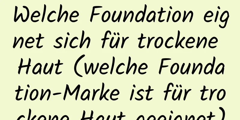 Welche Foundation eignet sich für trockene Haut (welche Foundation-Marke ist für trockene Haut geeignet)