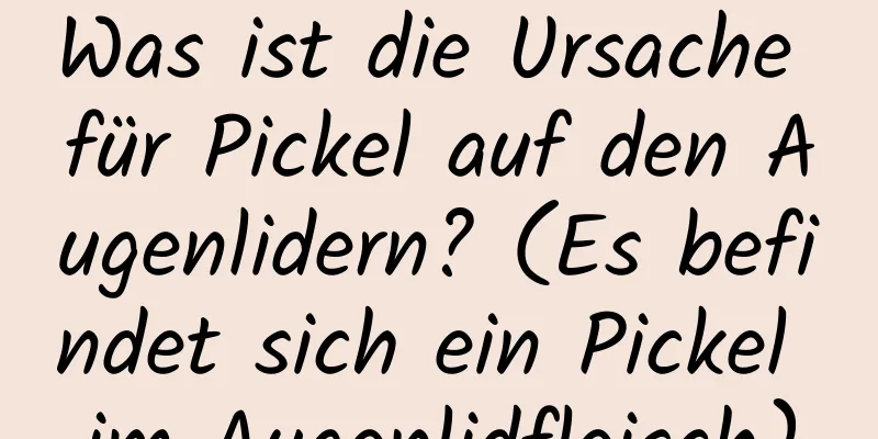 Was ist die Ursache für Pickel auf den Augenlidern? (Es befindet sich ein Pickel im Augenlidfleisch)