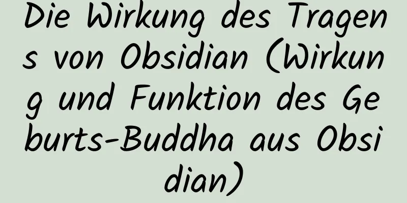 Die Wirkung des Tragens von Obsidian (Wirkung und Funktion des Geburts-Buddha aus Obsidian)