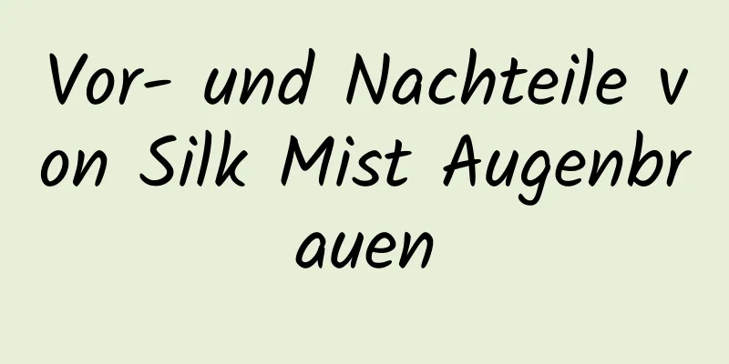 Vor- und Nachteile von Silk Mist Augenbrauen