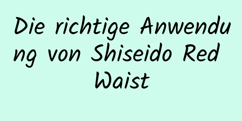 Die richtige Anwendung von Shiseido Red Waist