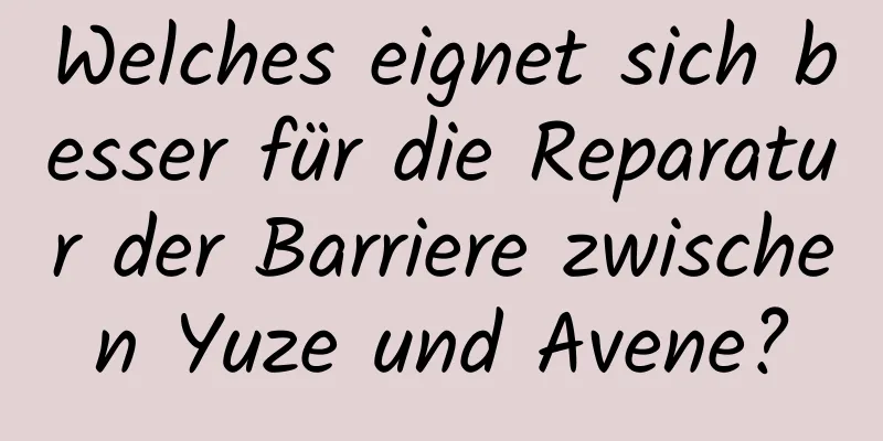 Welches eignet sich besser für die Reparatur der Barriere zwischen Yuze und Avene?
