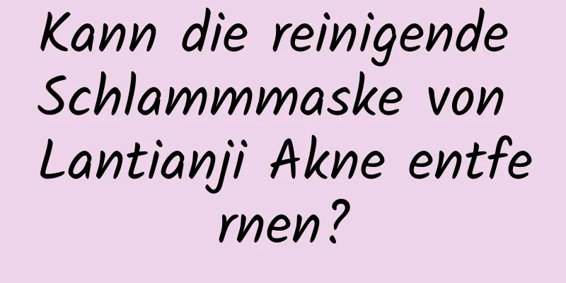 Kann die reinigende Schlammmaske von Lantianji Akne entfernen?