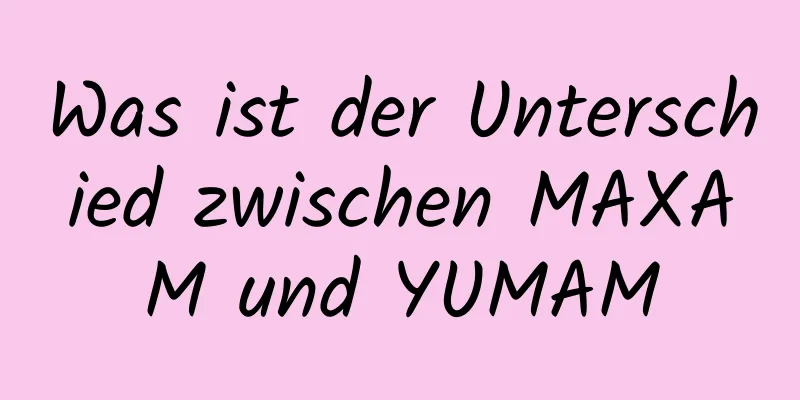 Was ist der Unterschied zwischen MAXAM und YUMAM